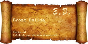 Brosz Dalida névjegykártya
